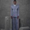 The gray pinstripe power suit